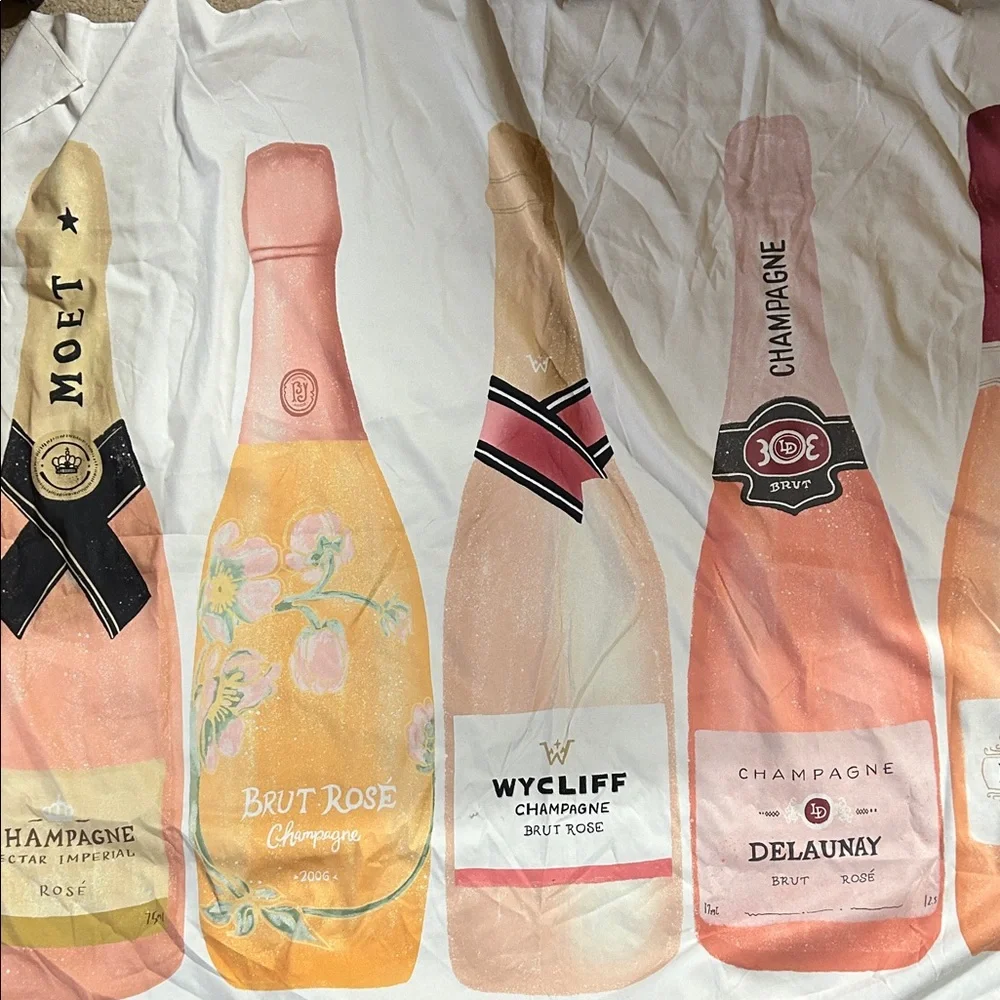 Rose Champagne Bottles Wall Tapestry By Lindsey Kay Collective